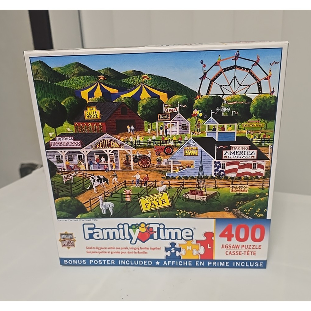 MasterPieces Family Time Summer Carnival 400 Piece Jigsaw Puzzle 24"x18" #31901‎
